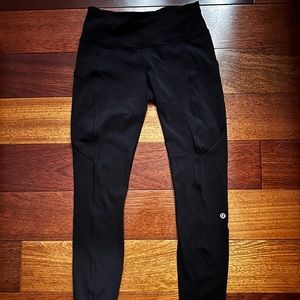 Lululemon fast and free leggings (with logo!!) 25 inch inseam